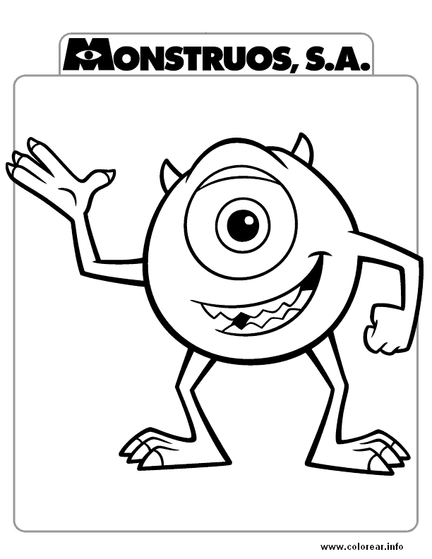 amigo-monster-sonrriente monsters PRINTABLE COLORING PAGES FOR KIDS.