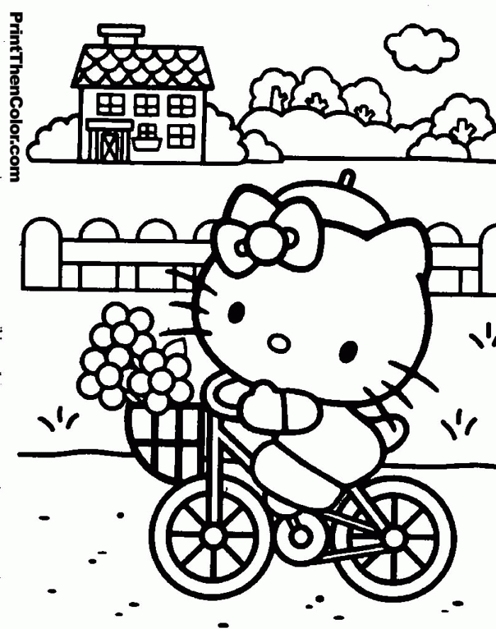 Kitty Coloring Page Sheet