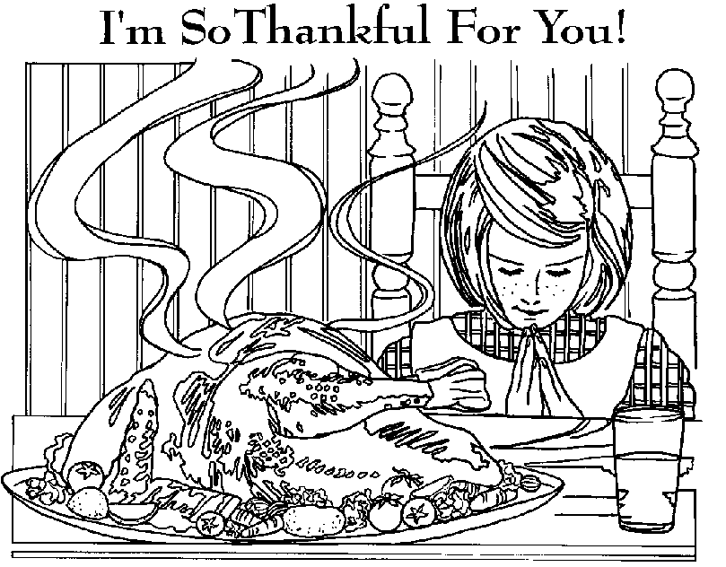I'm so thankful for you dinner picture | Thanksgiving Coloring Pages …