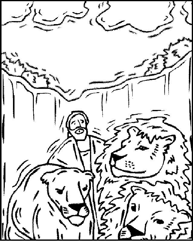 Daniel In The Lions Den Coloring Pages To Print