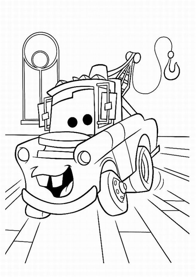free disney cars coloring pages tow mater cars coloring pages 