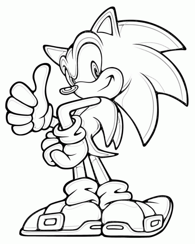 Simple Sonic The Hedgehog Characters Coloring Pages | Laptopezine.