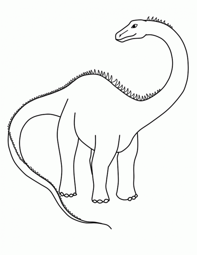 4677 Kids Free Printable Dinosaurus Brachiosaurus Animal Coloring 