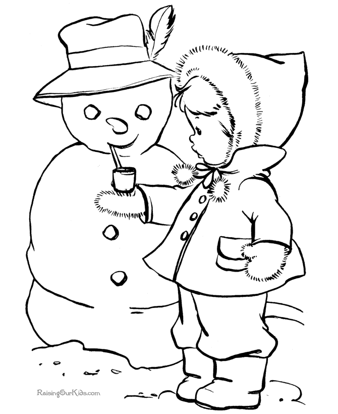 nice simple kids coloring page featuring large happy