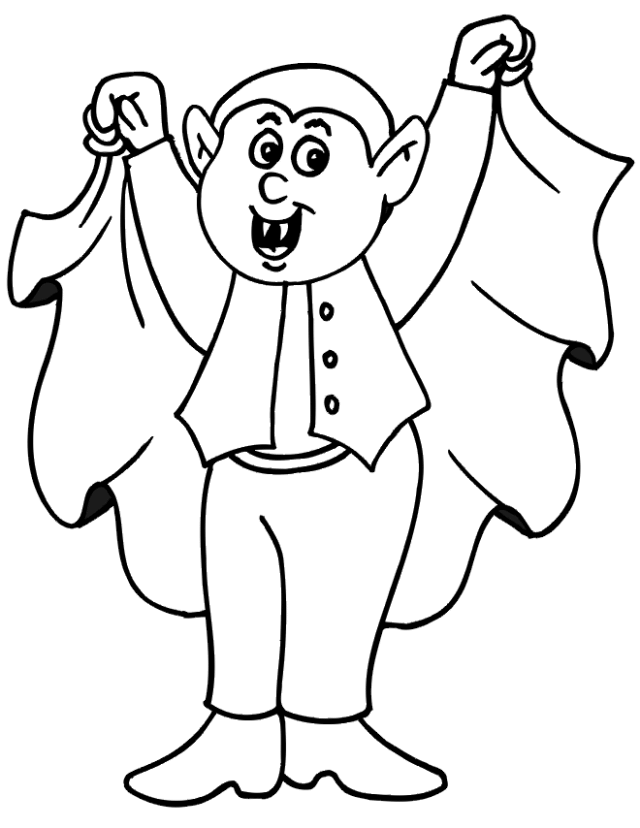Dracula Vampire Coloring Pages to print for kids | Coloring Pages