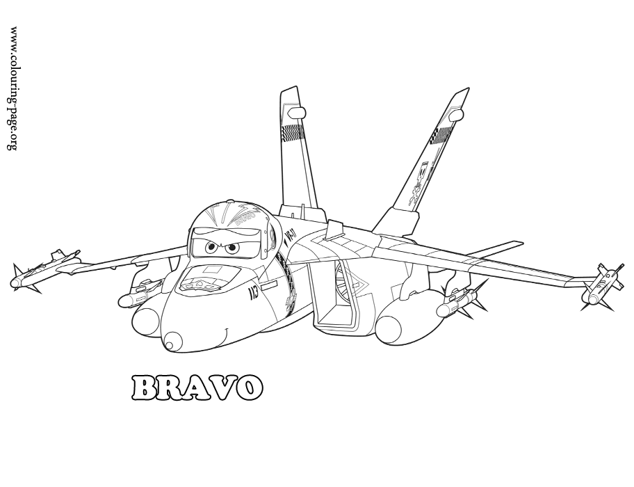 Planes - Bravo coloring page
