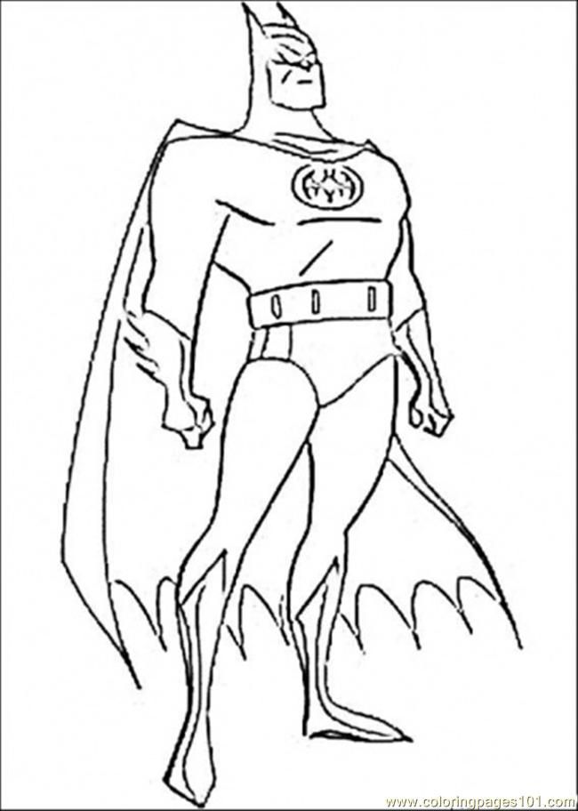 Coloring Pages Picture Of Batman (Cartoons > Batman) - free 