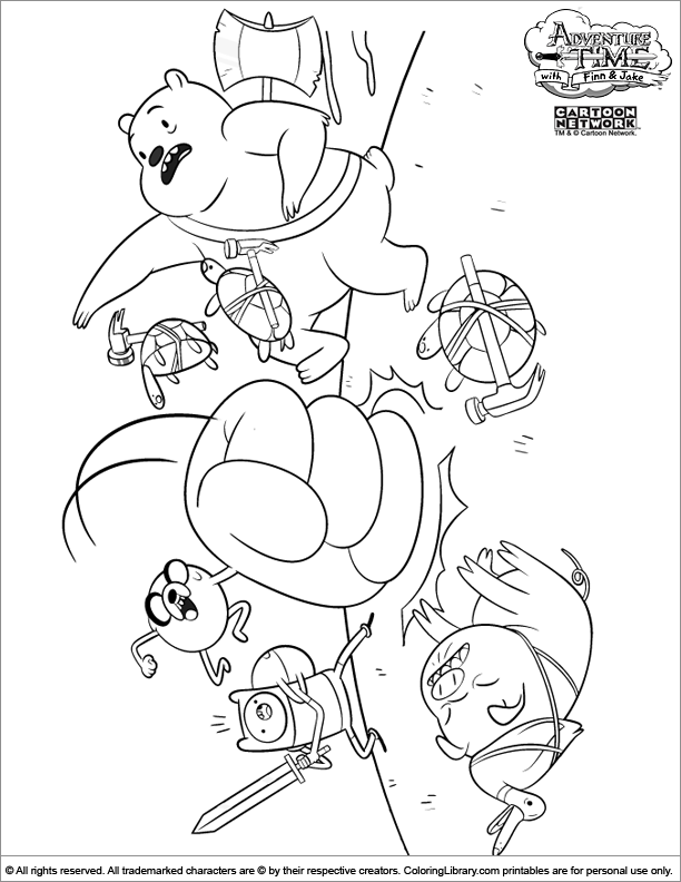 Adventure Time coloring picture