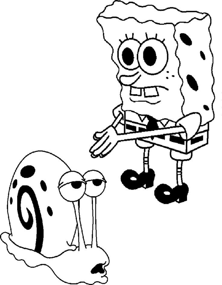 Looking Snail Spongebob Coloring Page | I am the Cruise Director | Pi…