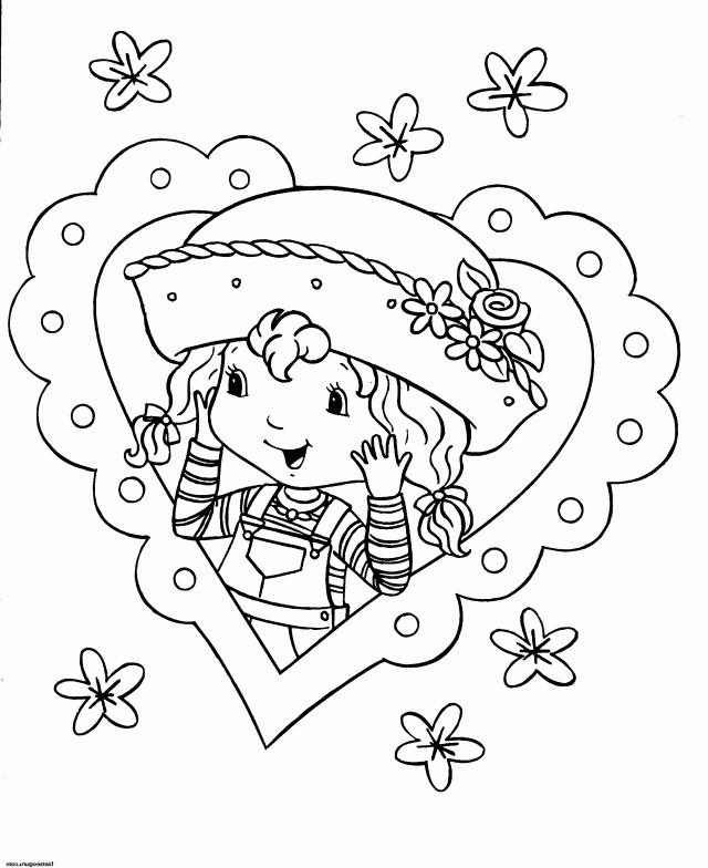 Cartoon Strawberry Shortcake Coloring Pages For Girls Coloring 