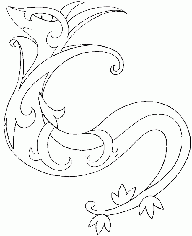 Coloring Pages Pokemon - Serperior - Drawings Pokemon