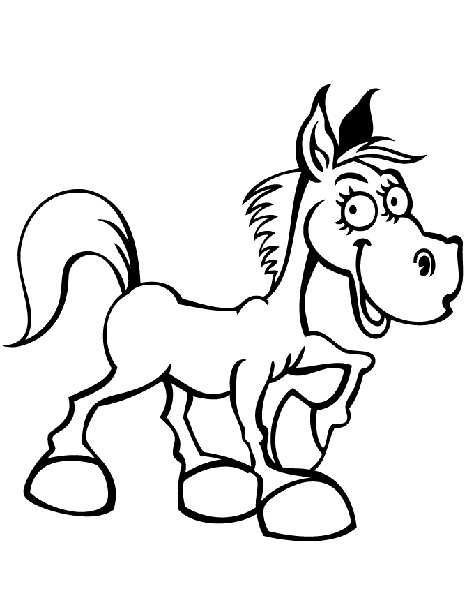 Cute Horse Coloring Pages - Coloring Home