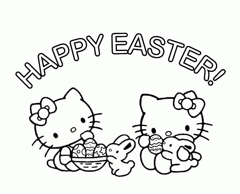 Maiko Nagao: Free Hello Kitty Easter colouring in download