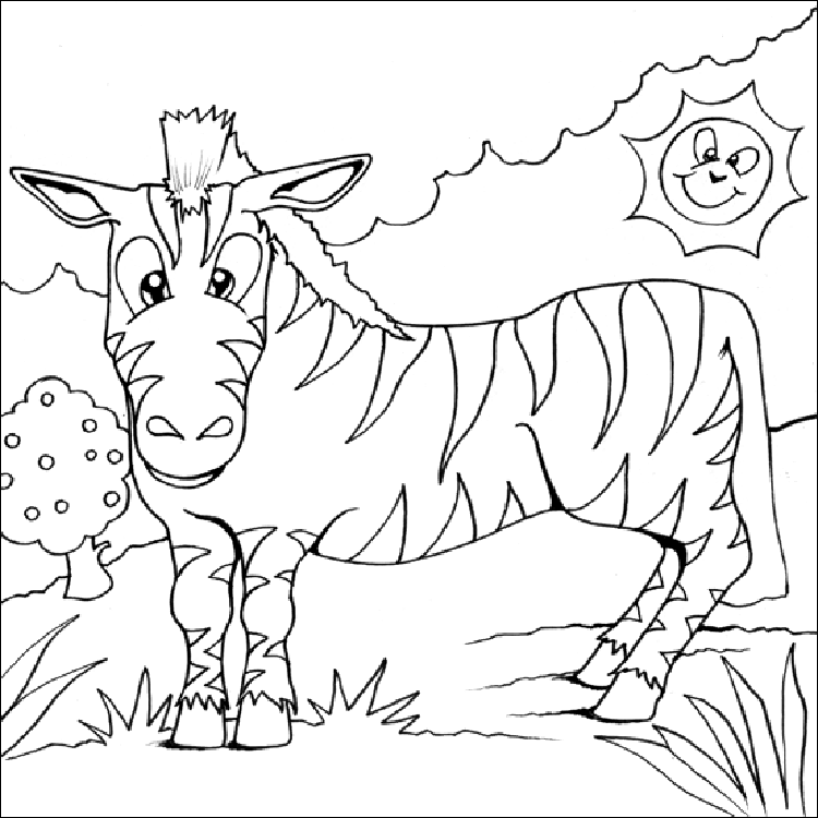 Zebra Coloring Pages To Print - Coloring Home
