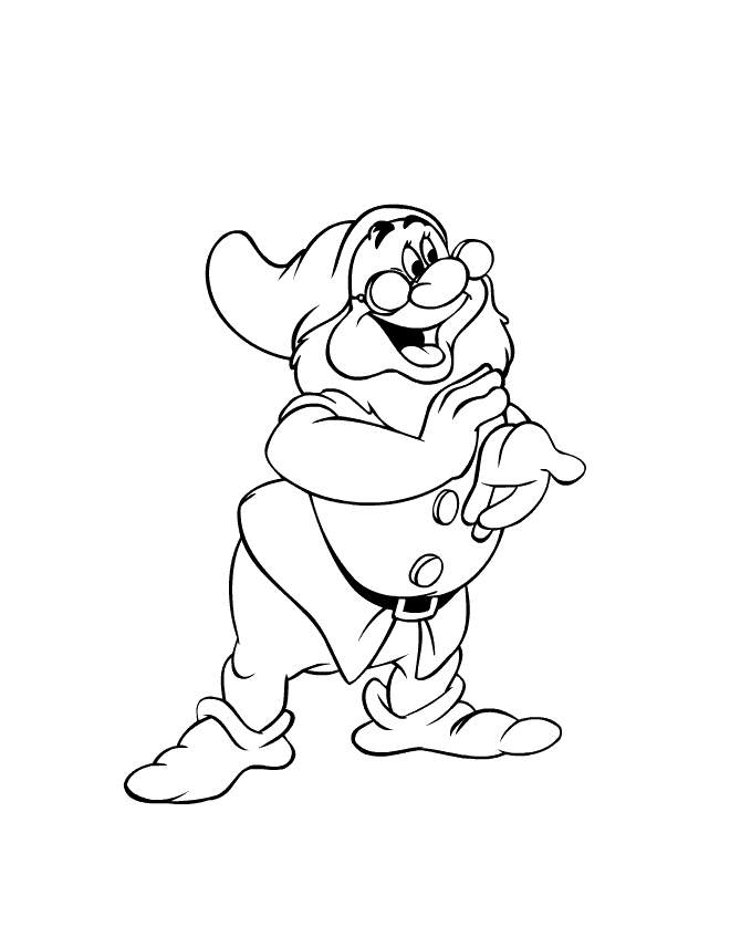 Disney Cartoon Dwarfs Coloring Pages