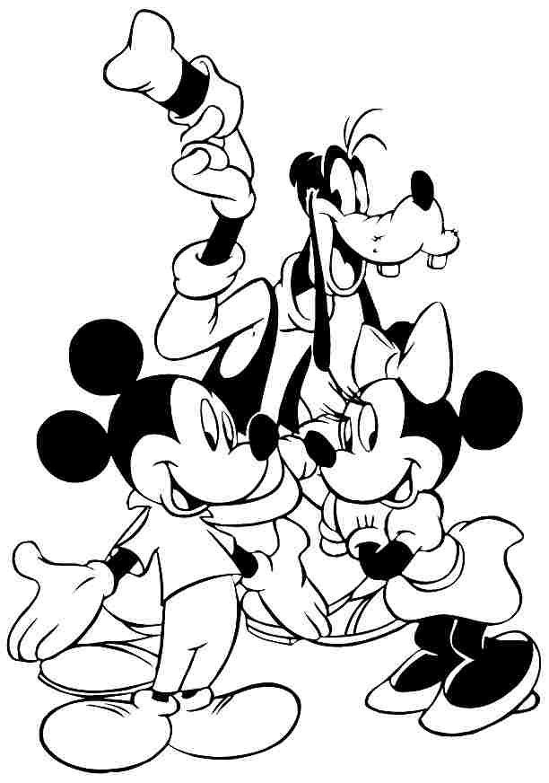 Cartoon Disney Mickey Mouse Coloring Pages Printable For Boys 