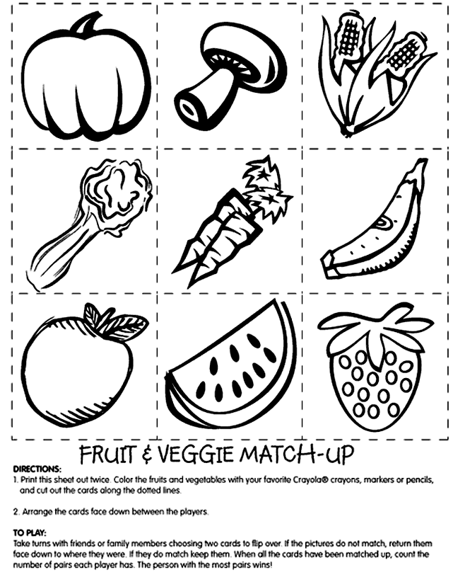 Fruit And Vegetable Coloring Pages For Kids 17 | Free Printable 