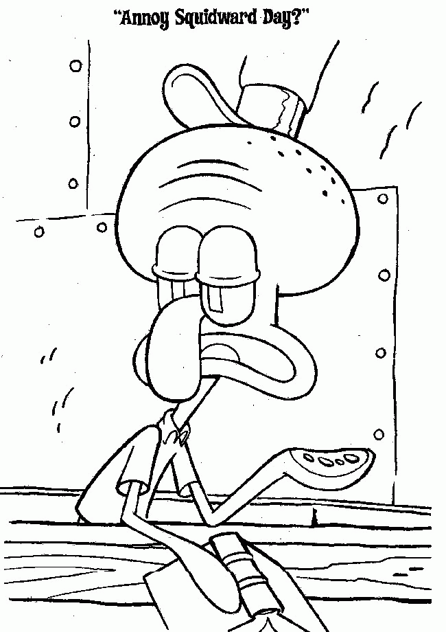 Squidward-coloring-4 | Free Coloring Page Site