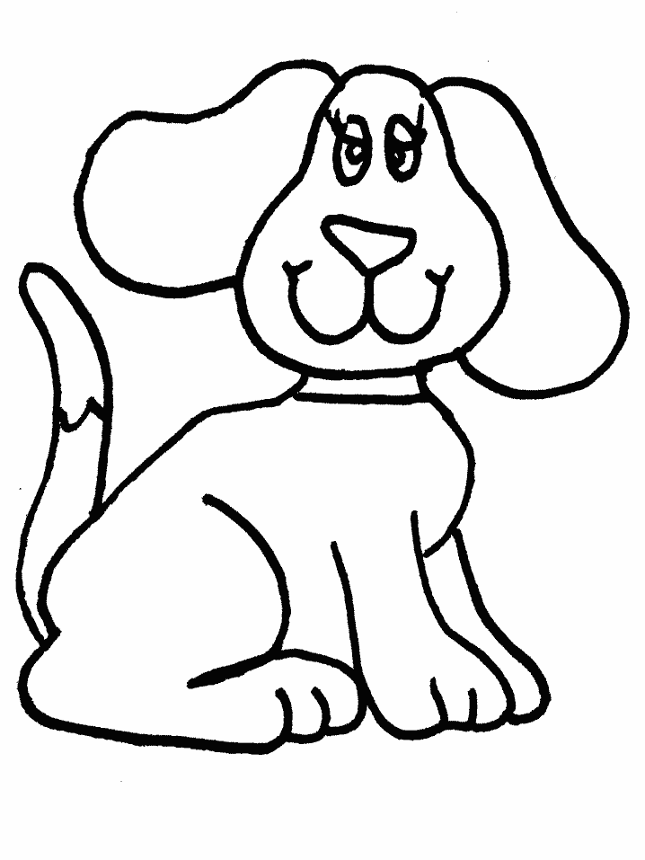 easy Simple dog coloring pages | Coloring Pages