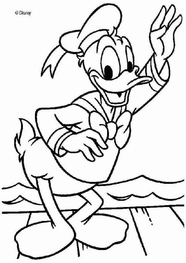Coloring Pages of Disney Characters: Donald Duck | Playsational