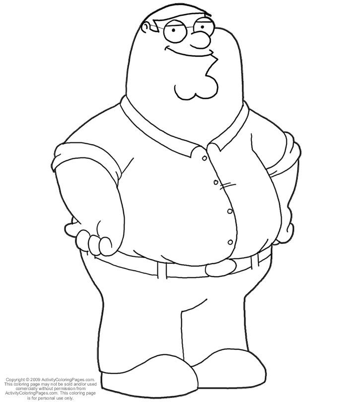Gangster Stewie Colouring Pages (page 2)