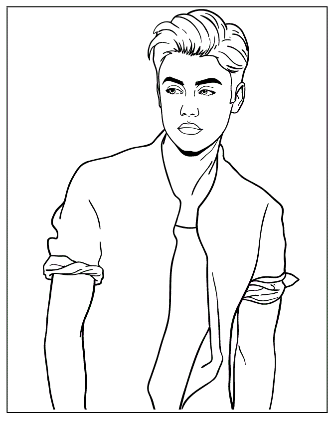 Hudtopics Printable Coloring Pages Of Justin Bieber