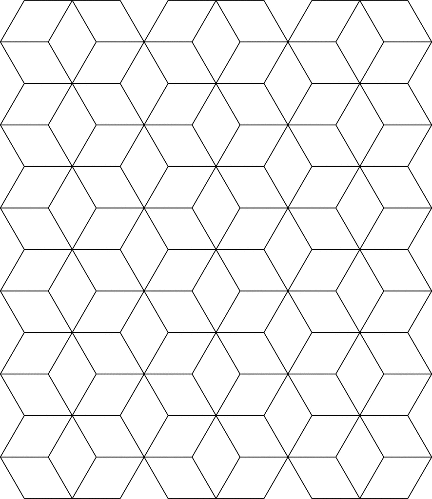 Tessellated coloring page