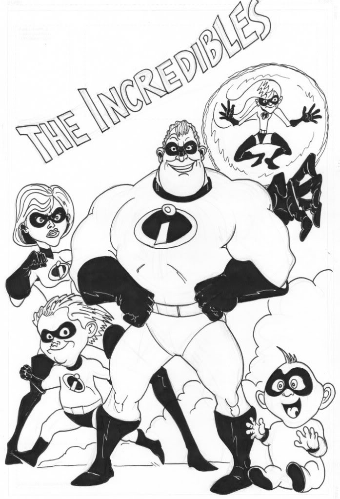 Disney Incredibles Coloring Pages Coloring Home