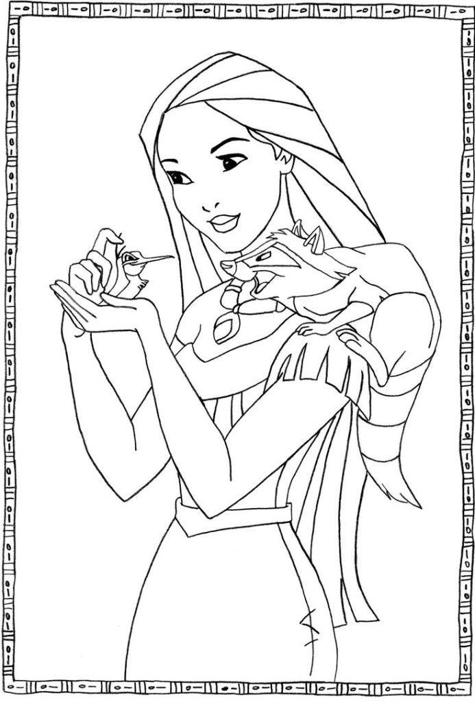 Pocahontas Printable Coloring Pages - Coloring Home