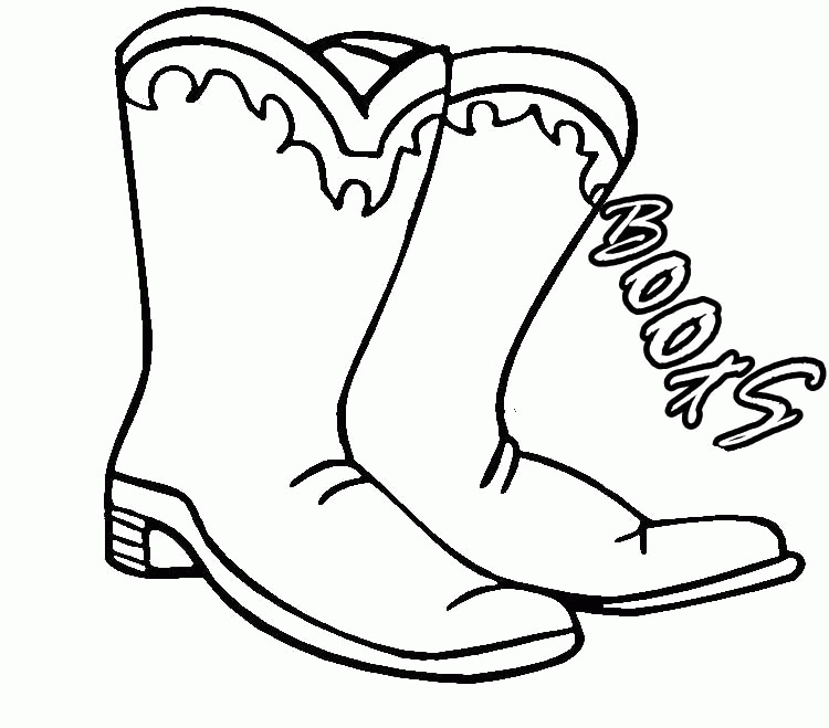 Winter Boots Are In Use At Christmas Coloring For Kids - Winter ...
