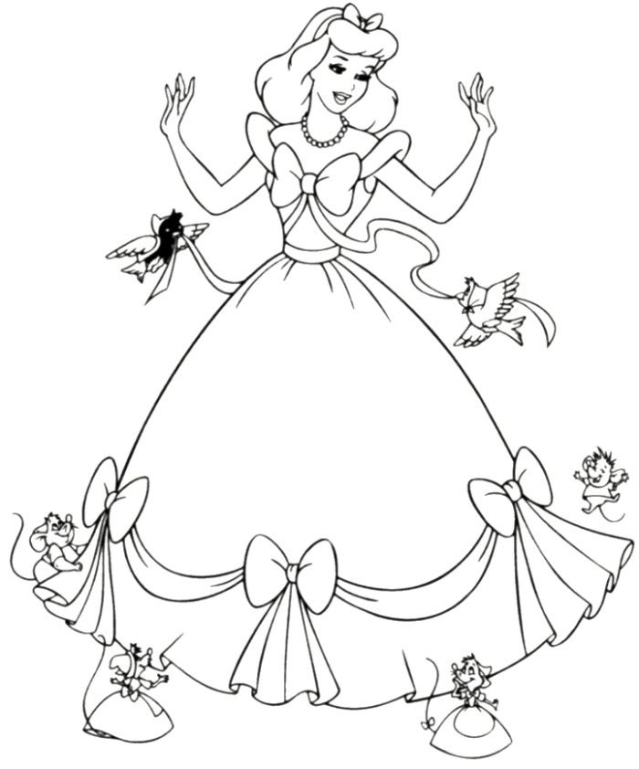 Picture Of Cinderella - Coloring Home