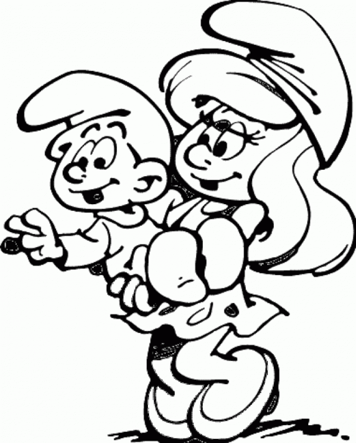 Smurfette Coloring Pages For Kids | 99coloring.com