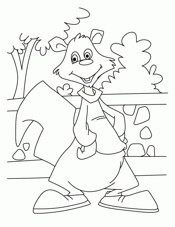 Happy squirrel coloring pages | Download Free Happy squirrel 