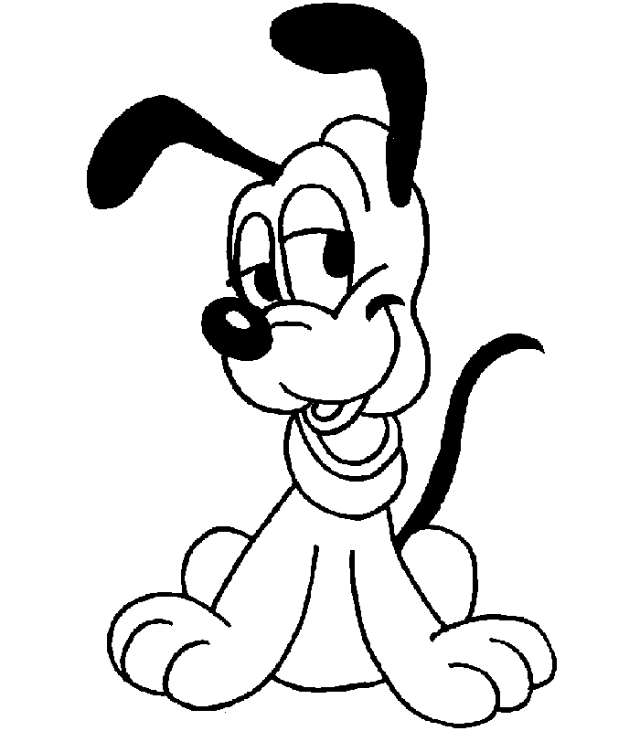 Disney Baby Pluto Sleep Coloring Page Pictures