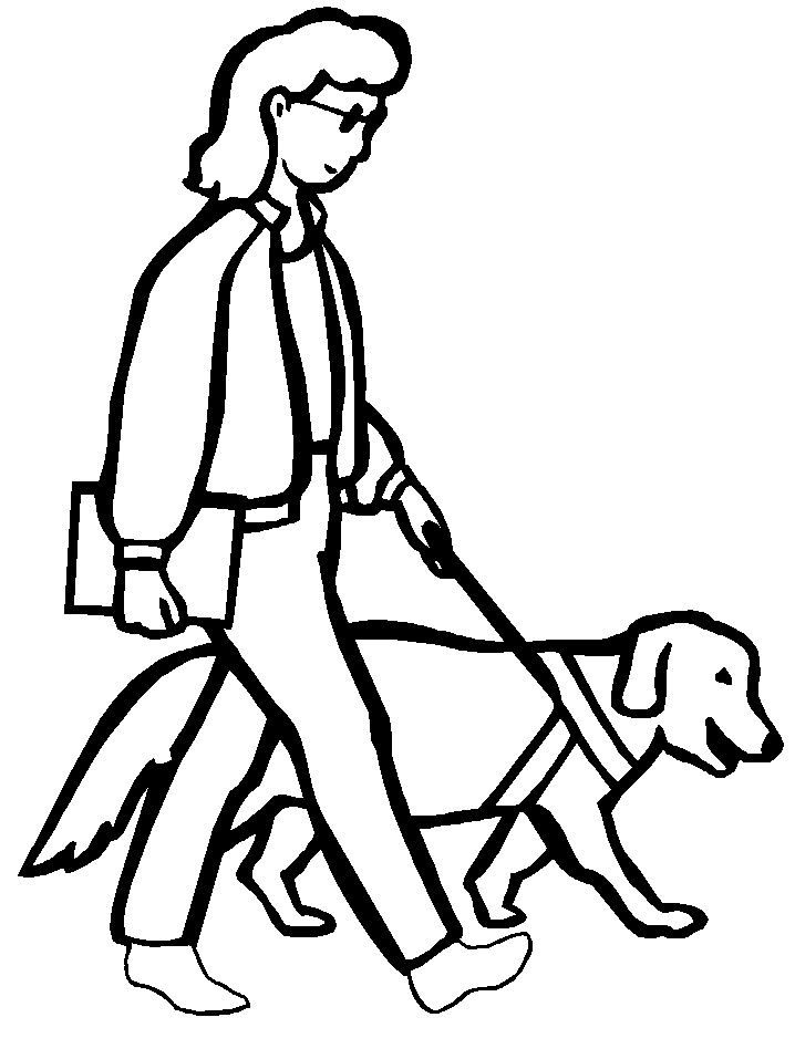Printable Disabilities 21 People Coloring Pages