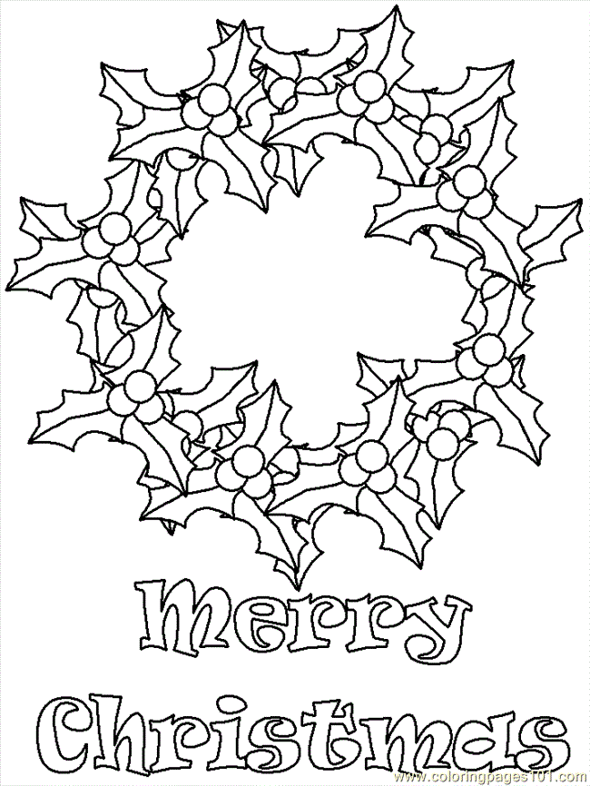 Christmas_Wreaths_and_Holly_15 - Coloring Home