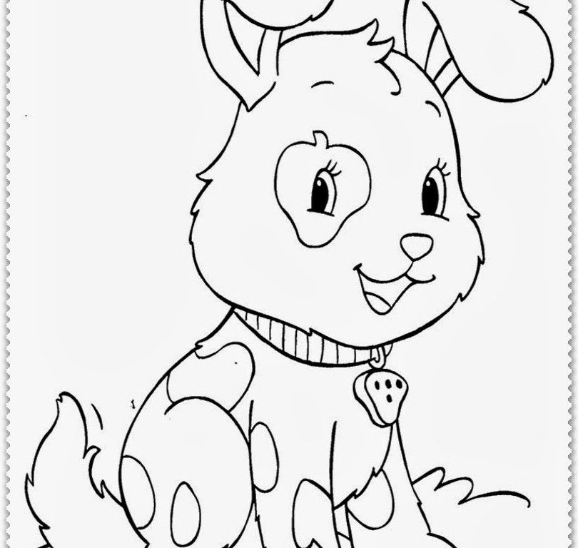 Realistic puppy Colouring Pages