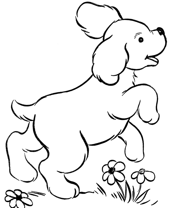 Puppies Are Cute Jump Coloring Page: Puppies Are Cute Jump 