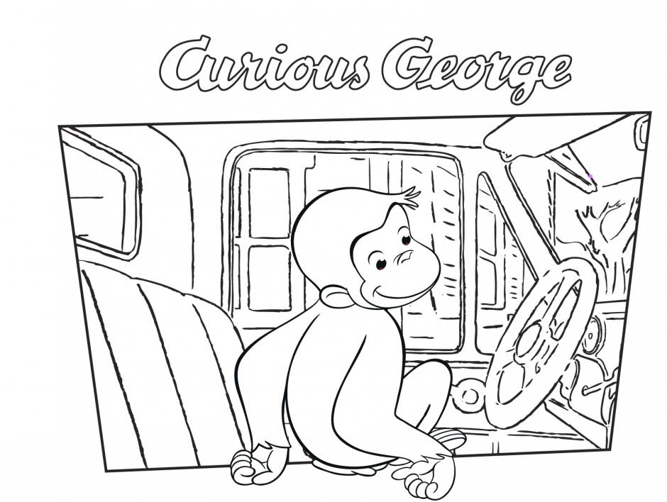 Curious George Coloring Pages For Kids Jungle Book Bear Printable 