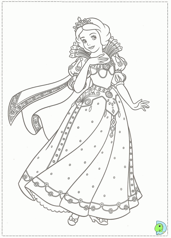christmas princess Colouring Pages (page 3)