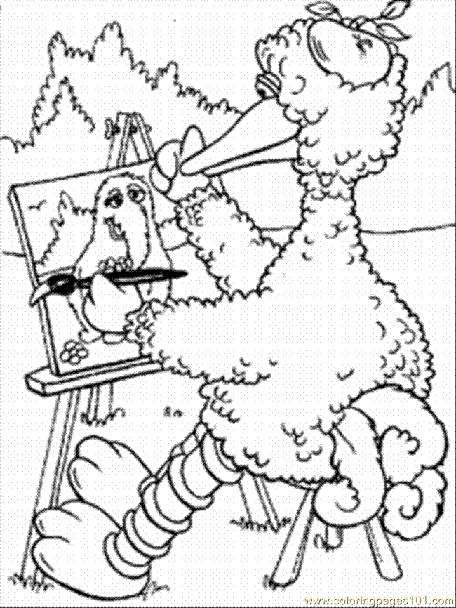 Coloring Pages 97 Loringpages Big Bird Painting (Other > Painting 