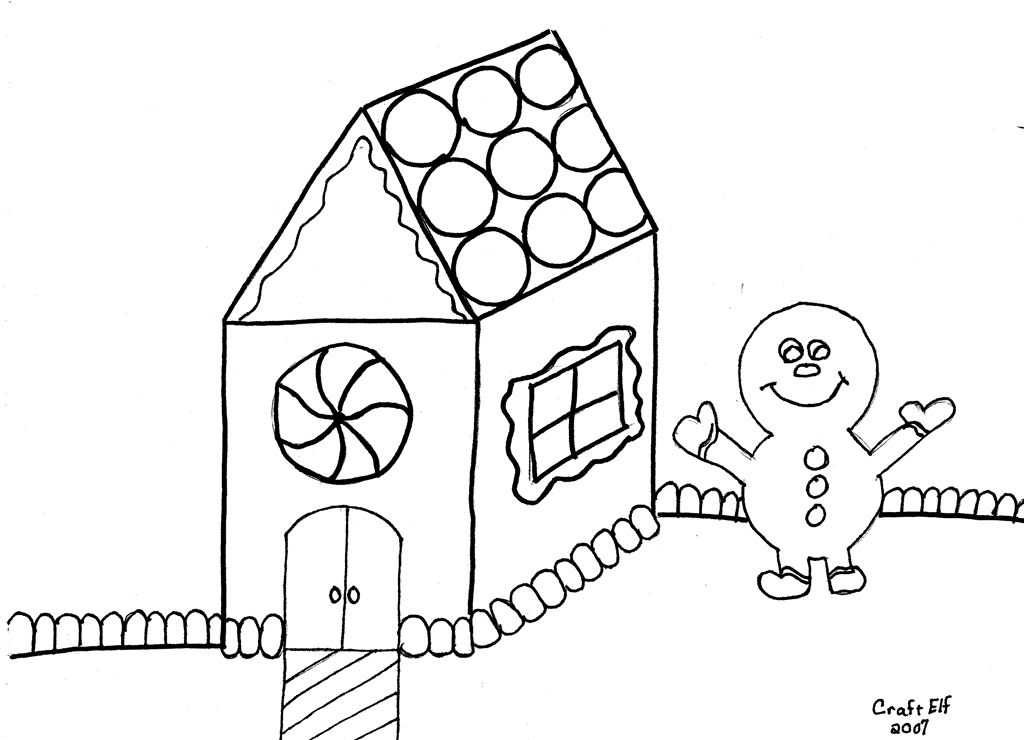 Gingerbread Houses Coloring Pages 318 | Free Printable Coloring Pages