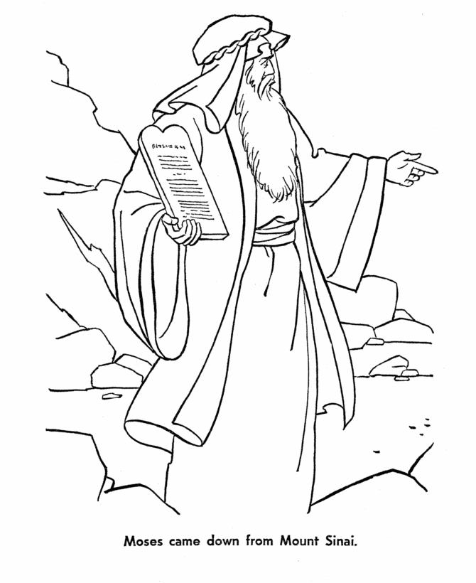 10 Commandments For Kids Coloring Pages | download free printable 