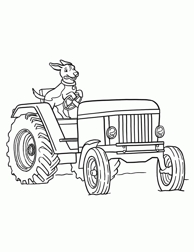 John Deere tractor coloring page