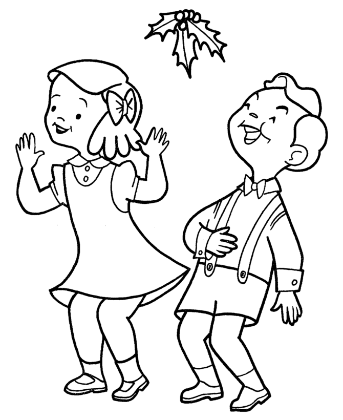Christmas Party Coloring Pages - Christmas Party Laughing Fun 
