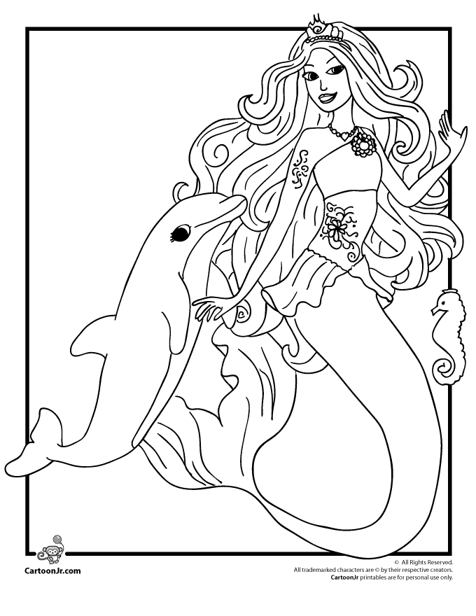 pearl merman Colouring Pages (page 3)