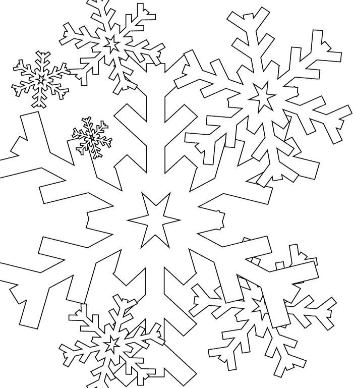 Heart Snowflake Coloring Page | Mandalas