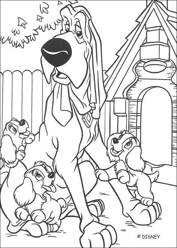 Disney Lady and the Tramp Coloring Pages #15 | Disney Coloring Pages