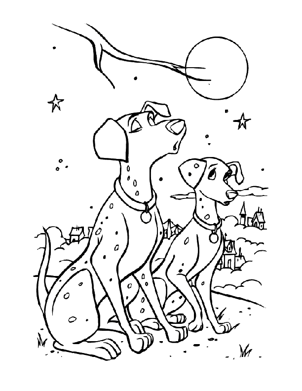 Dog Coloring Pages Pongo