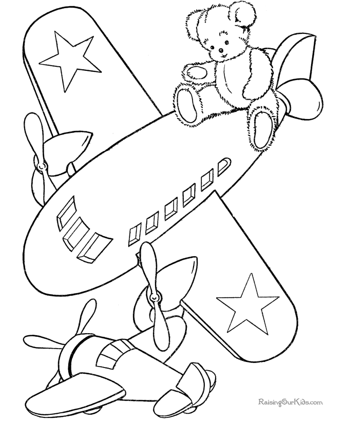 Airplane Coloring Pages For Kids Coloring Home